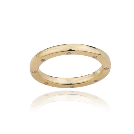 Žiedas su brilijantais briaunose 3